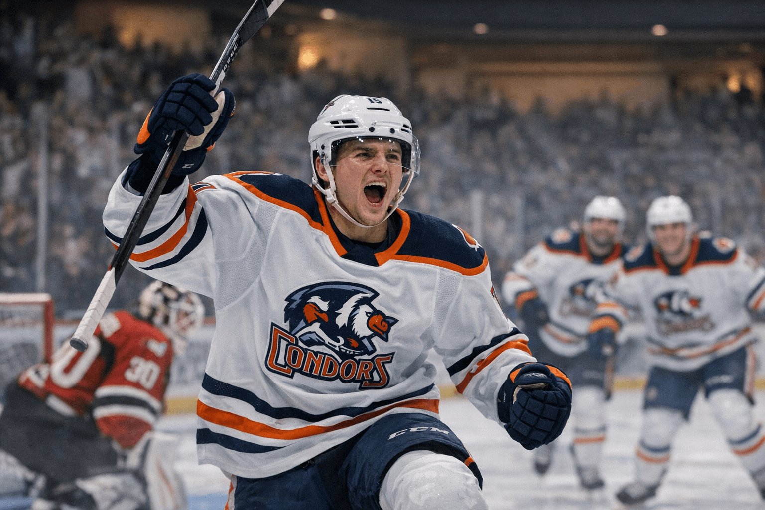 Hutson Claims AHL Rookie Goal Lead, Closing in on Condors Record
