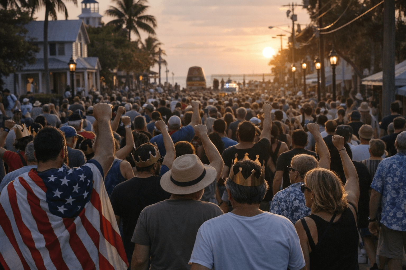 Nearly 2,000 March Through Key West in 'No Kings' Protest