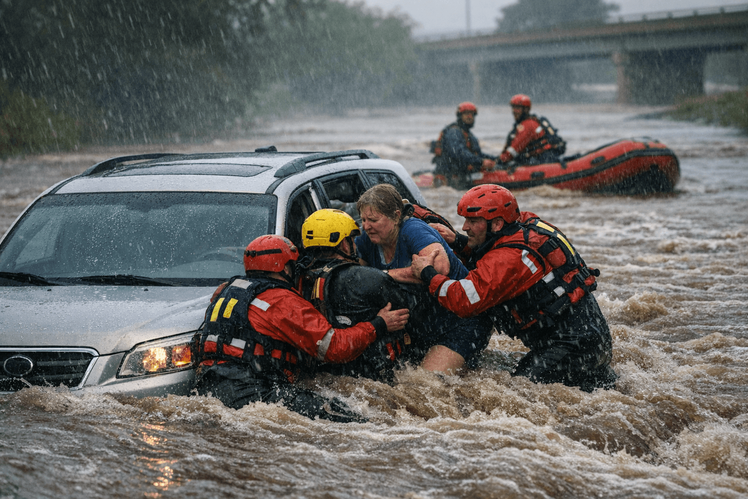Flash Flooding on Numu Creek Traps Vehicle, Prompts Water Rescue in Lawton