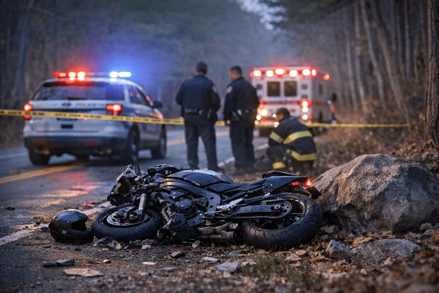 Babylon Motorcyclist, 21, Killed in Manorville Crash on Wading River Road