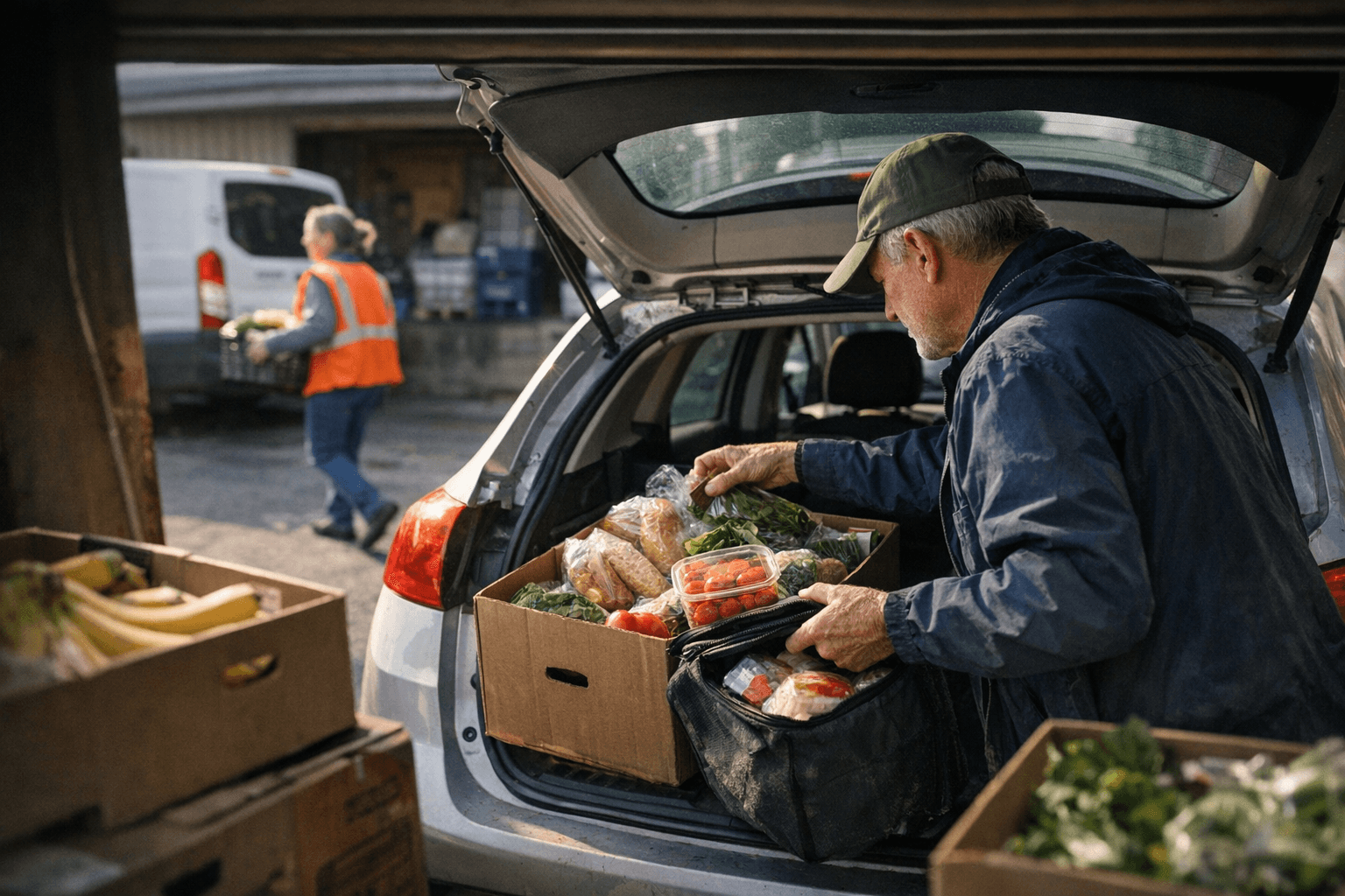 A Simple Gesture Seeks Weekday Drivers to Rescue Surplus Food