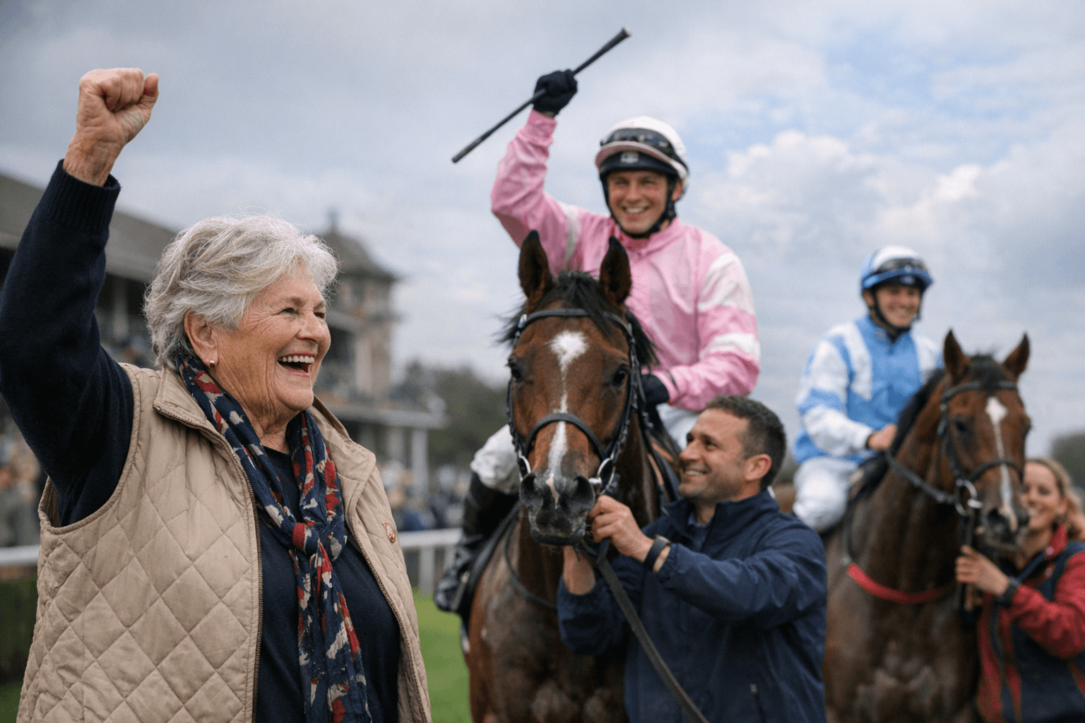 Mary Slack Celebrates British Stakes Double as Celestial Orbit Shines Too