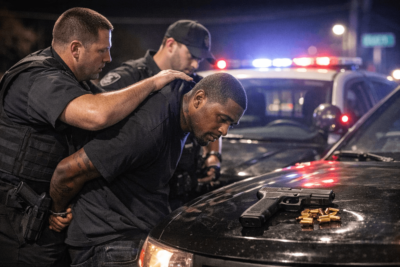 Convicted Felon Arrested on Holzwarth Road After Robbery Attempt, Gun Recovered