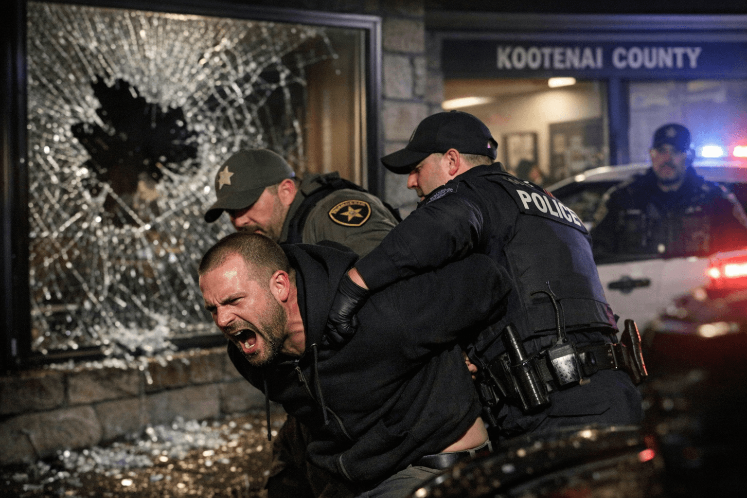 Post Falls Man Arrested After Threatening Police, Smashing Windows on Facebook Live