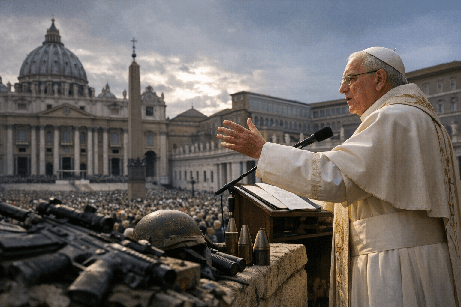 Pope Leo XIV Calls on World Leaders to Lay Down Arms for Peace