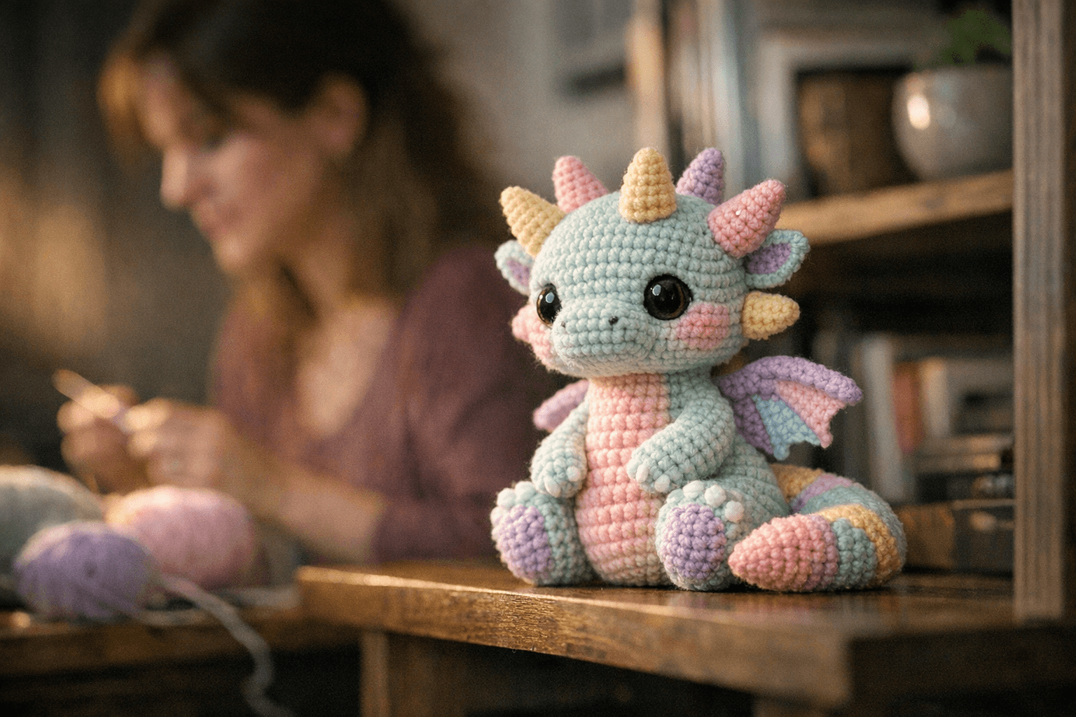 Krochify's Pastel Dragon Amigurumi Pattern Balances Proportion, Posture, and Shelf Appeal