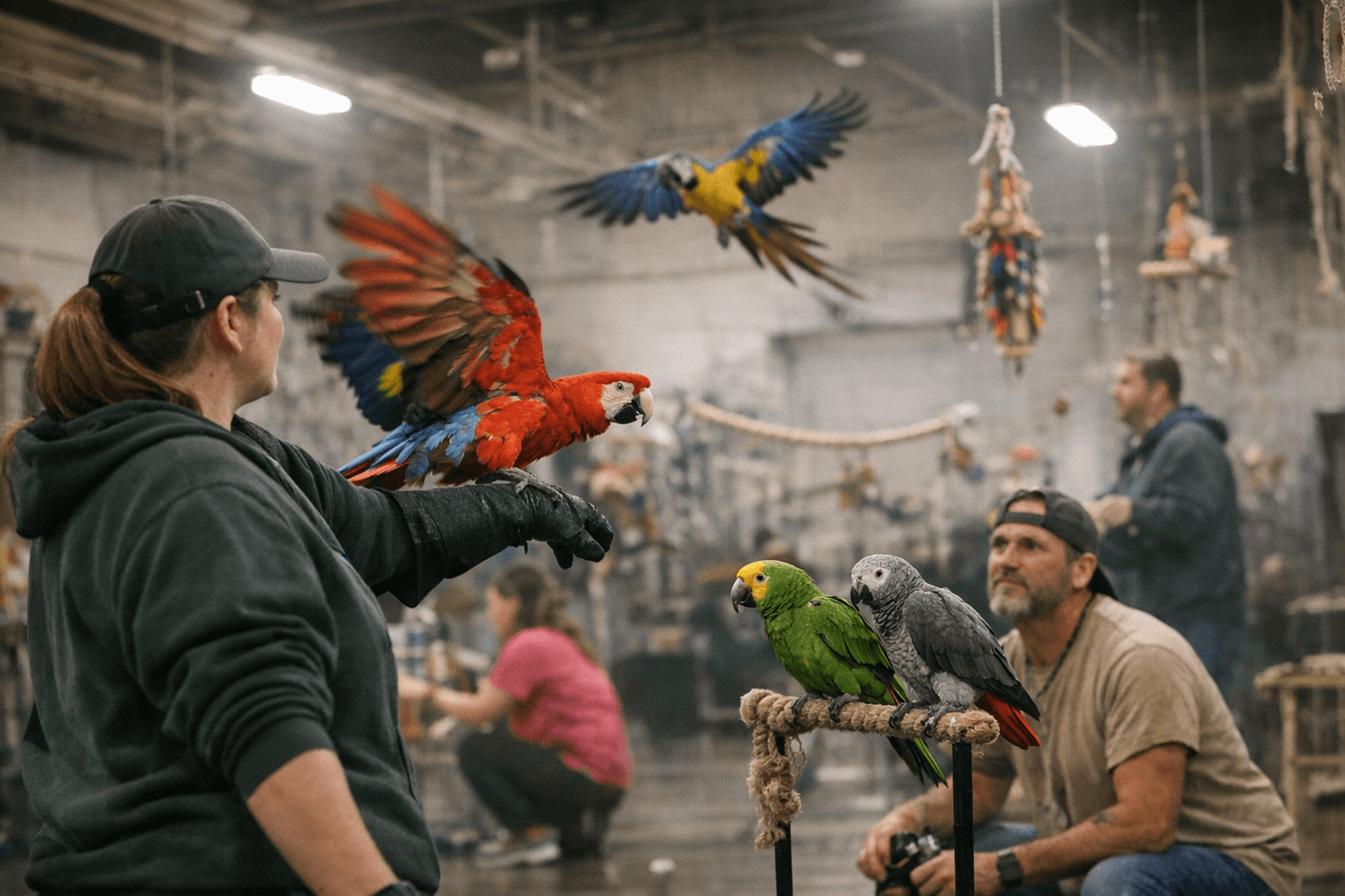 Tacoma Parrot Playdates Offer Supervised Flight, Socialization, and Enrichment Opportunities