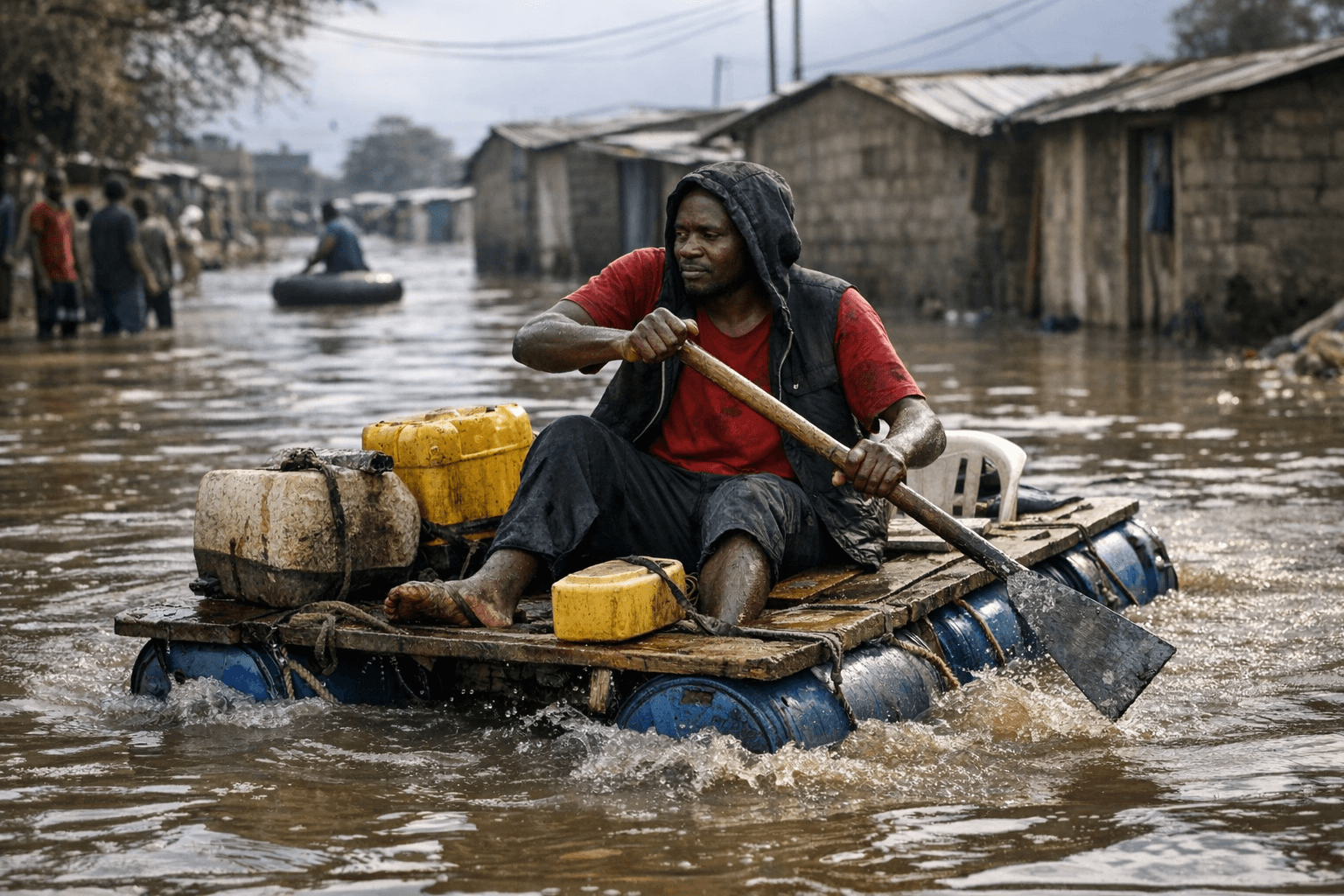 Nairobi Man's Homemade Flood Craft Goes Viral, Sparks Creative Solutions