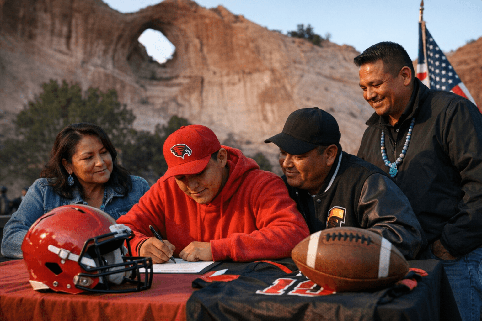 Window Rock's Koltyn Begay Signs to Play Football at Arizona Christian University