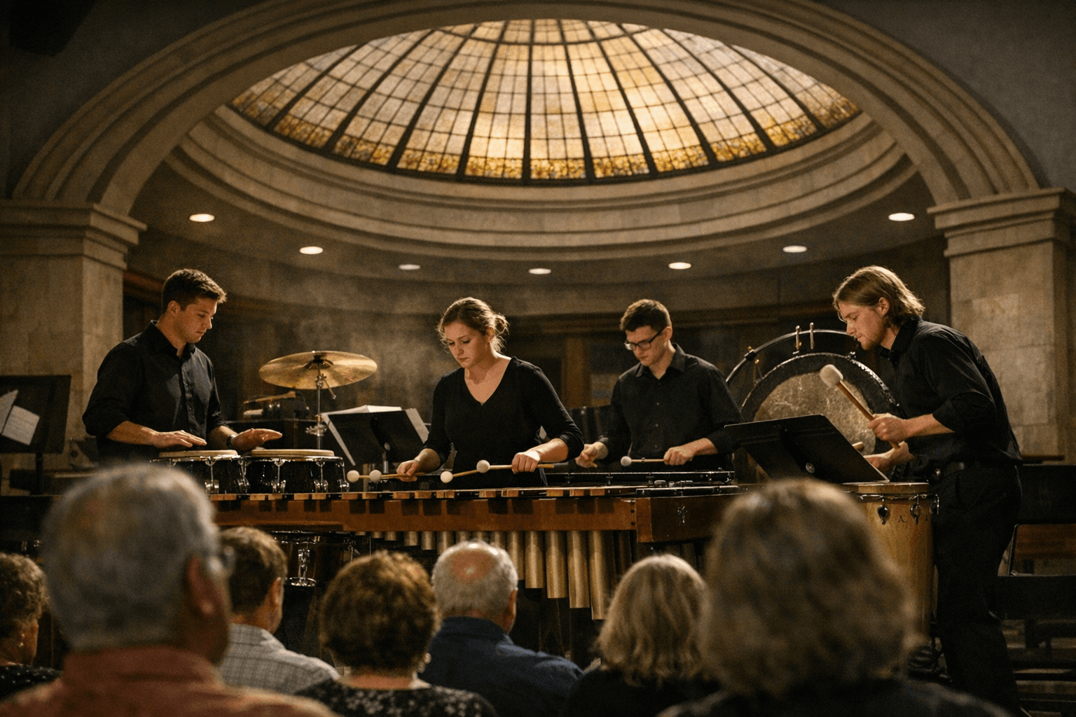 Illinois College Percussion Ensemble Closes Music Under the Dome Season Sunday