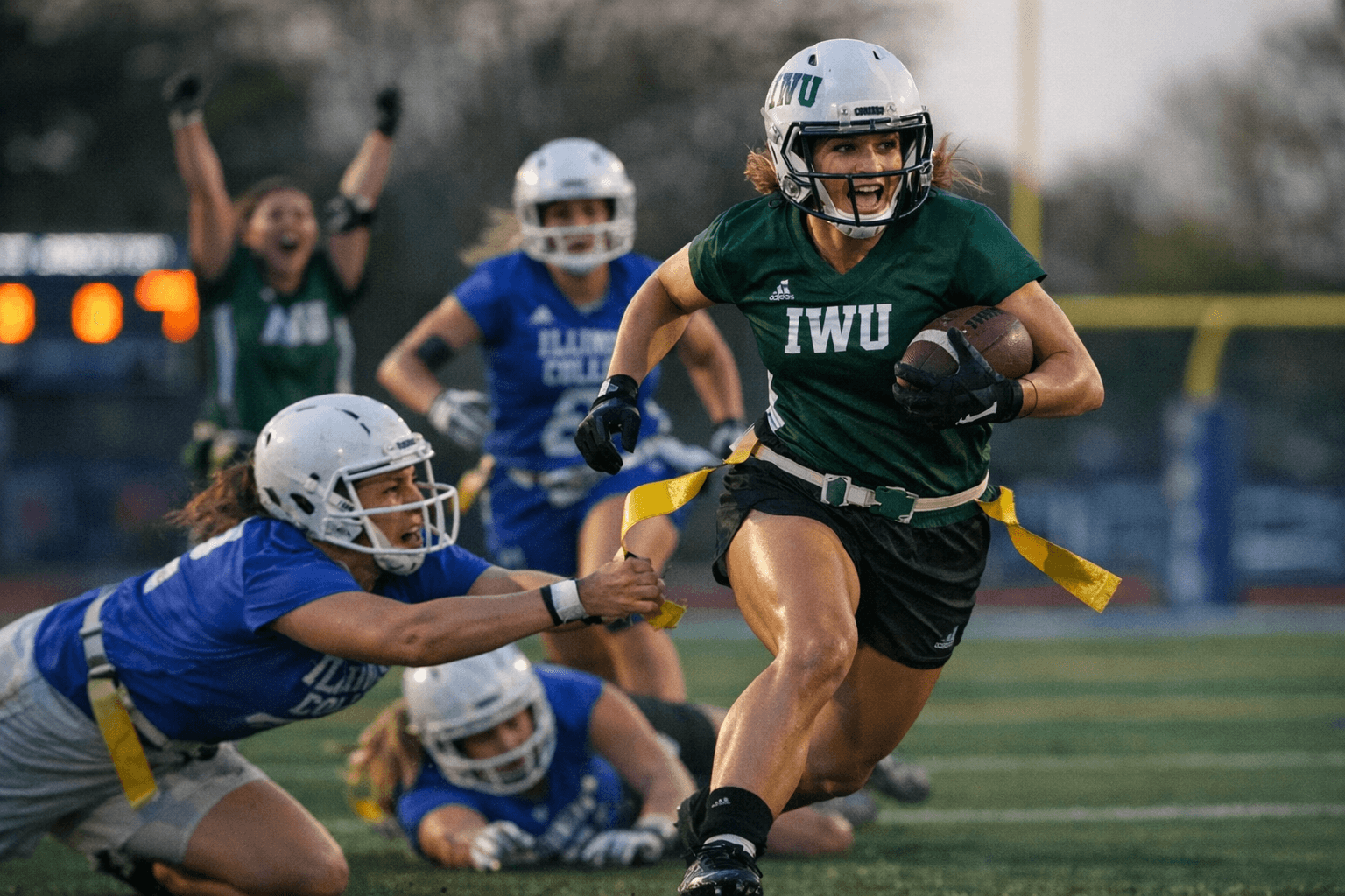 IWU Titans Top Illinois College 21-7 in Women's Flag Football Road Win