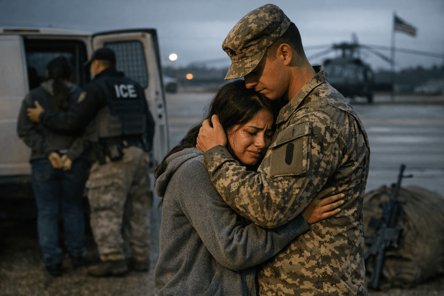 Army Sergeant's Wife, a Childhood Immigrant, Taken From Military Base