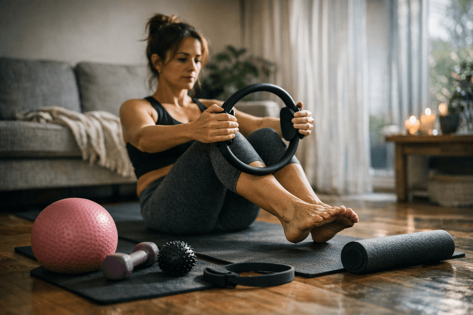 אביזרי פילאטיס קטנים: 5 כלים לאימון ביתי מושלם