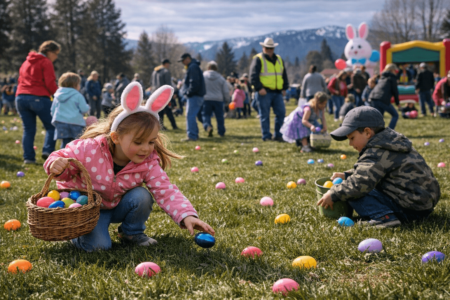 Sumpter Volunteers Host Easter Egg Hunt at Volunteer Park for Families