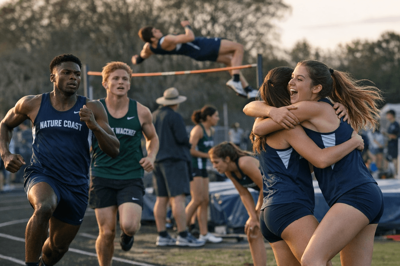 Nature Coast Sharks Sweep Weeki Wachee in Boys, Girls Track Dual Meet