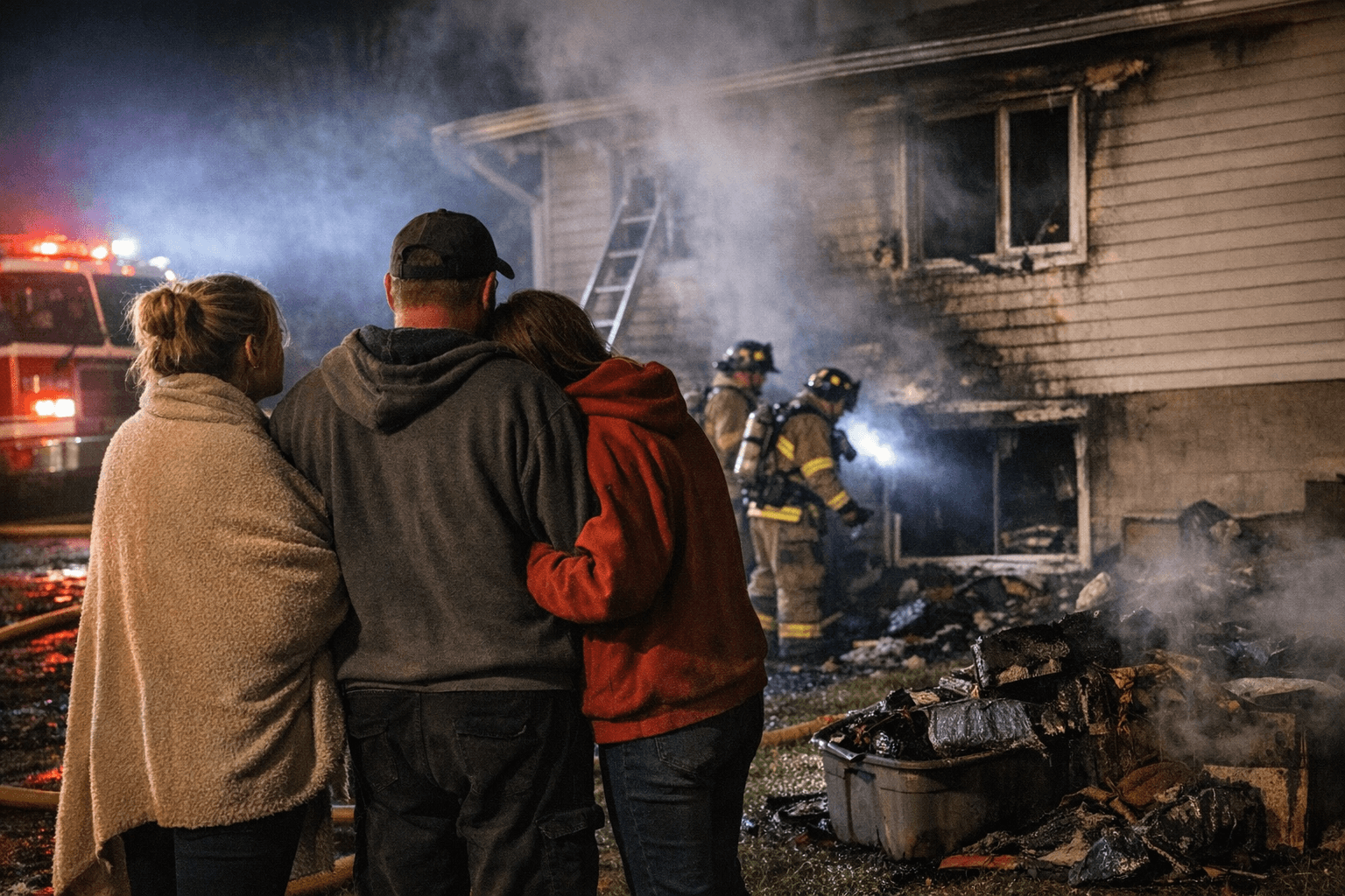 Clinton Basement Fire Displaces Three Adults, No Injuries Reported