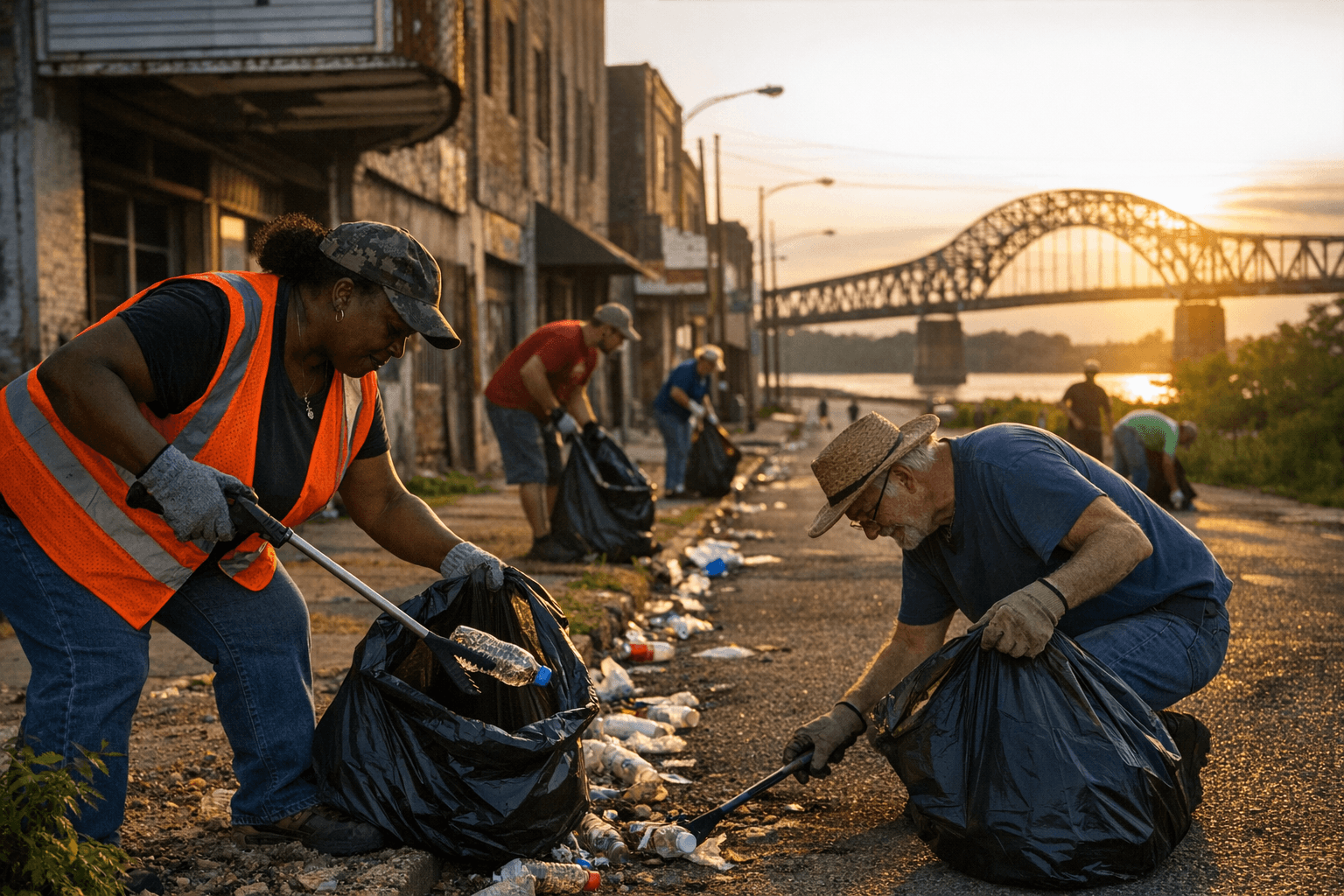 Helena-West Helena Volunteers Unite for Spring Cleanup Ahead of Mile Zero Festival