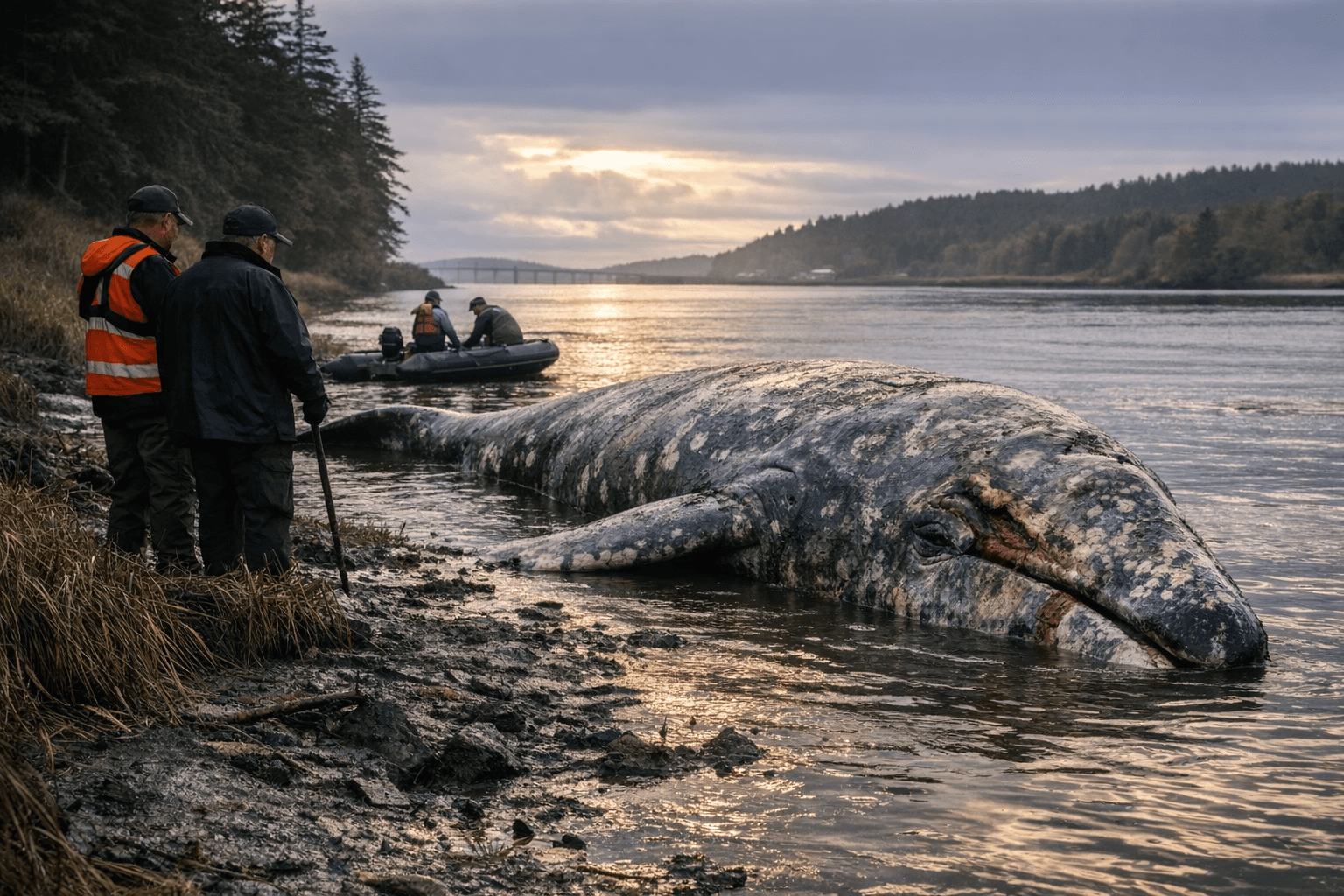 Willapa Willy, Gray Whale Lost in Washington River, Found Dead
