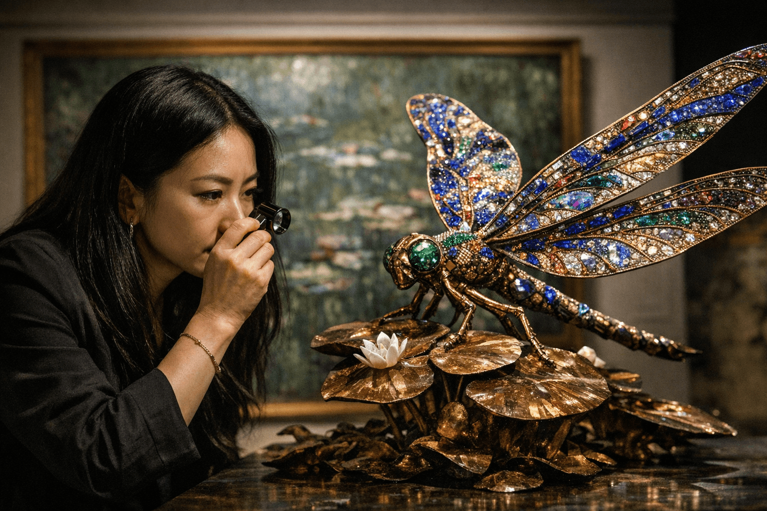 Feng J Brings Gem-Painting Artistry From Jewelry to Museum Sculpture