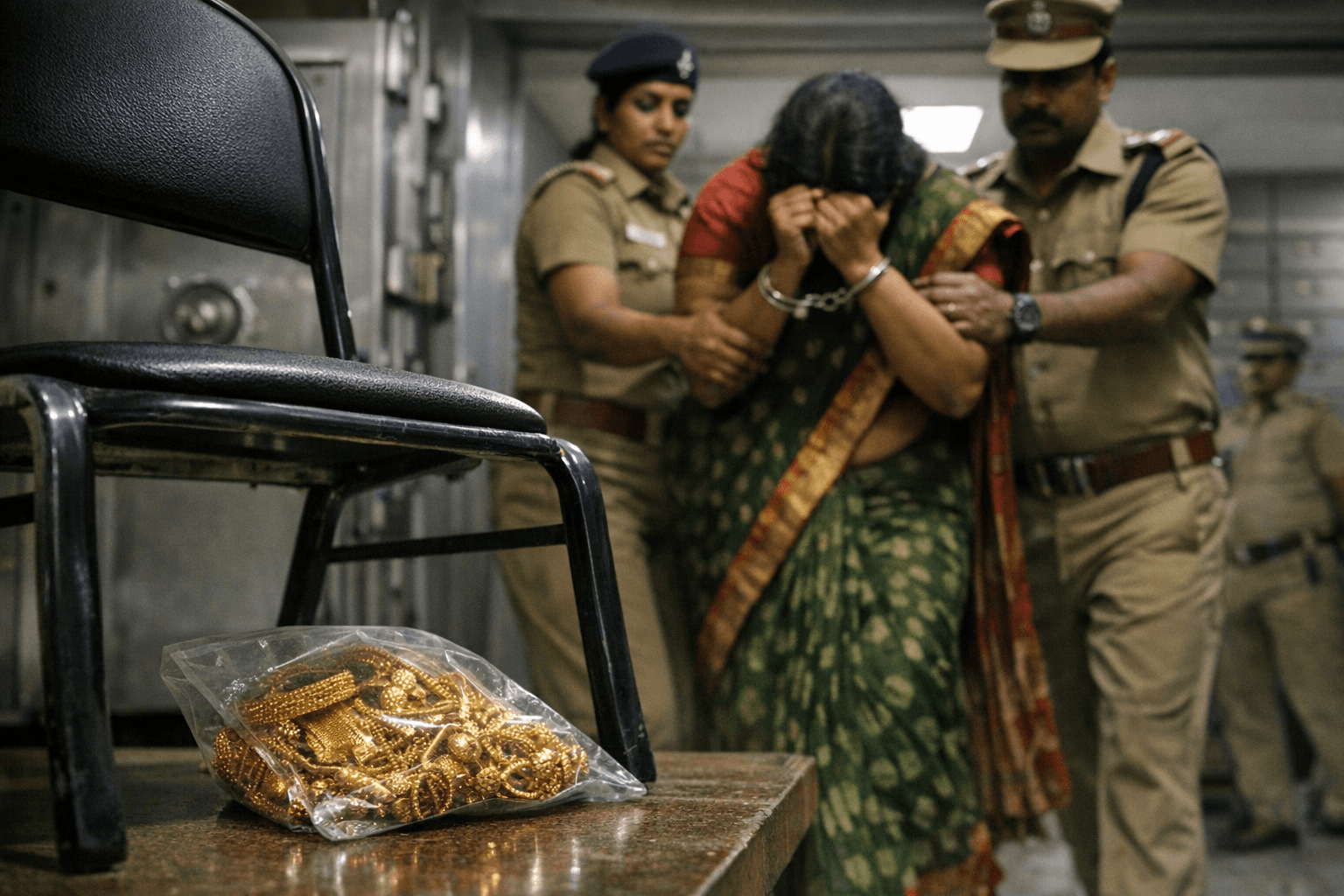 Chennai Bank Employee Arrested for Stealing Gold Jewelry Worth 1.34 Crore