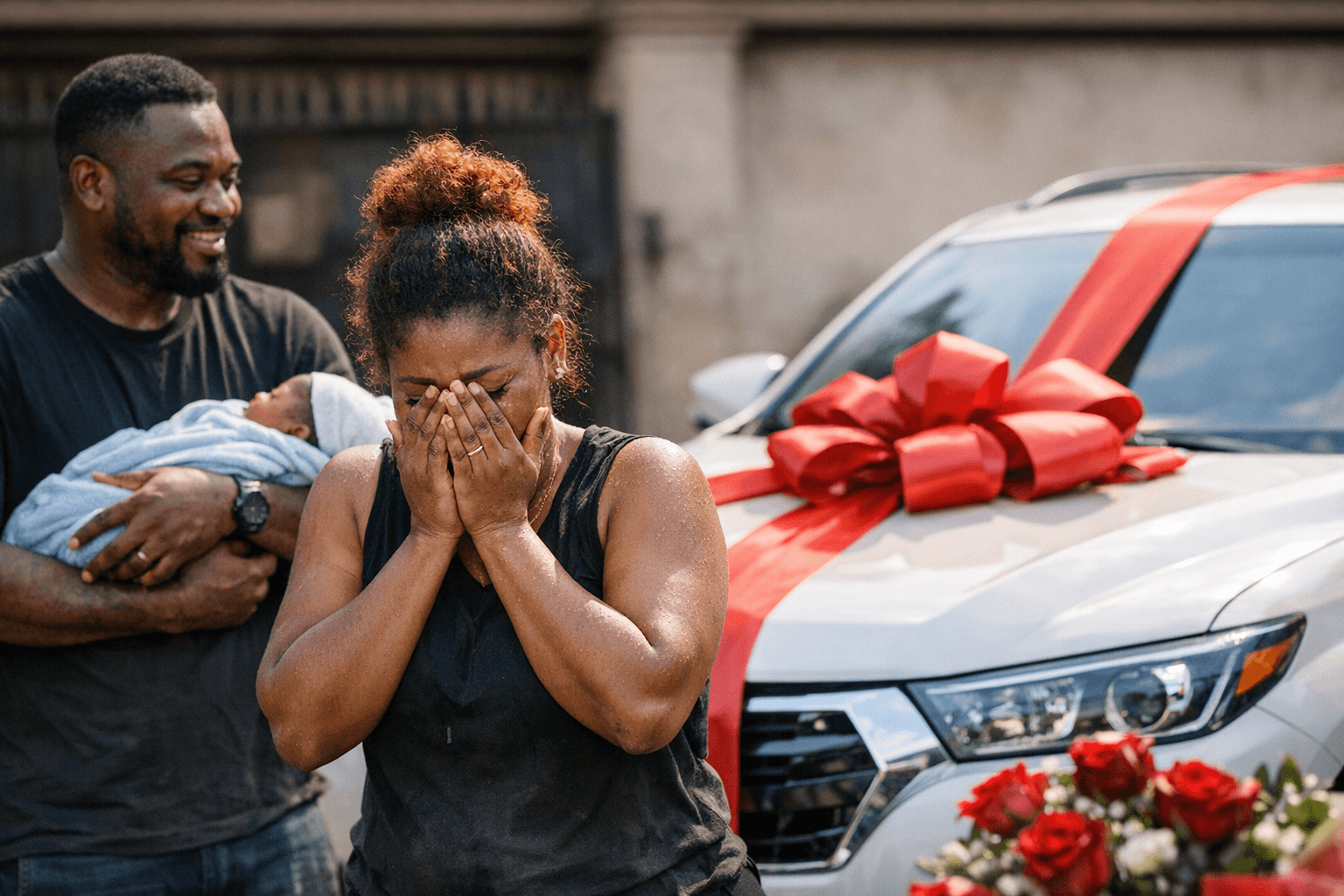 Nollywood Star Ruby Ojiakor Receives Car as Push Present, Moves to Tears