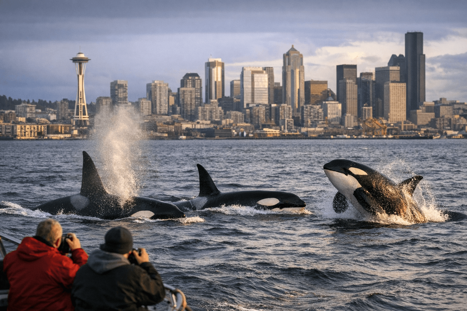 Three Mystery Orcas New to Seattle Waters Delight Watchers Near Downtown