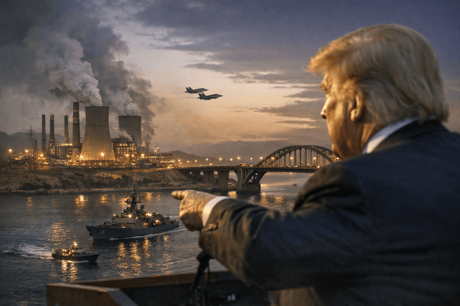 Trump Threatens to Bomb Iran's Power Plants and Bridges Tuesday