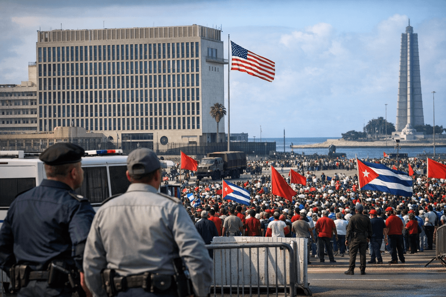 U.S. Embassy Havana Delays Services April 2 Due to Regime Plaza Event