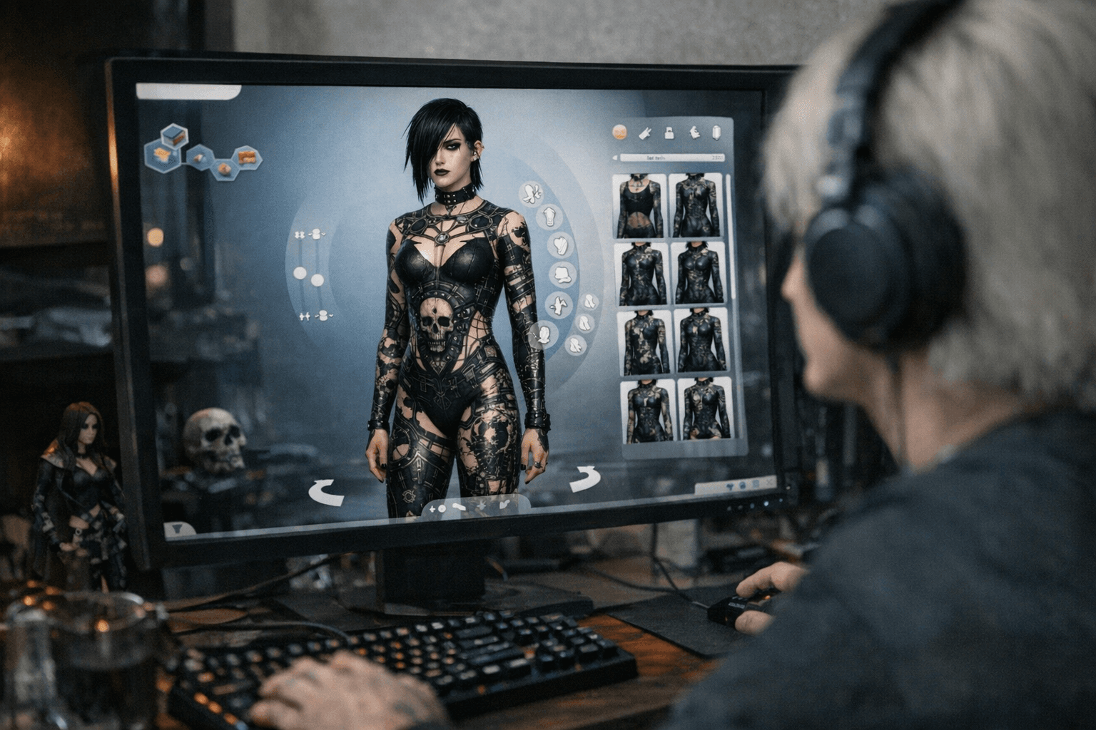 New Cyber-Alternative Full-Body Tattoo CC Brings Gothic Flair to Sims CAS