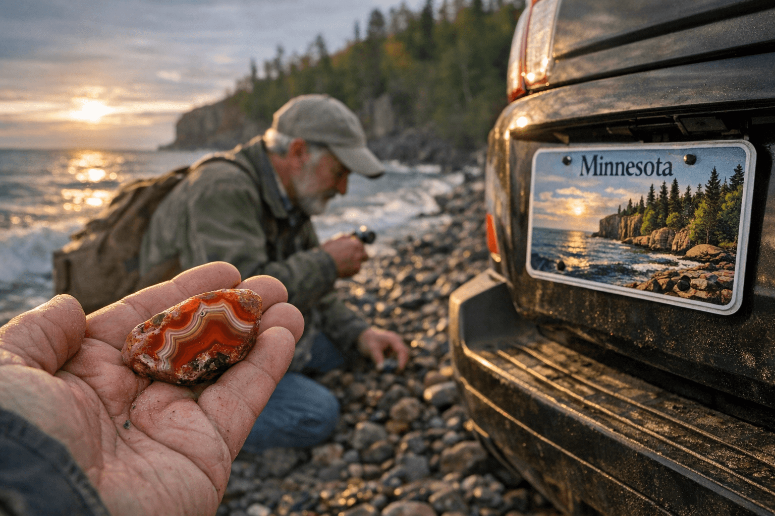Legislation Would Spotlight Lake Superior Agate on Minnesota Parks License Plate