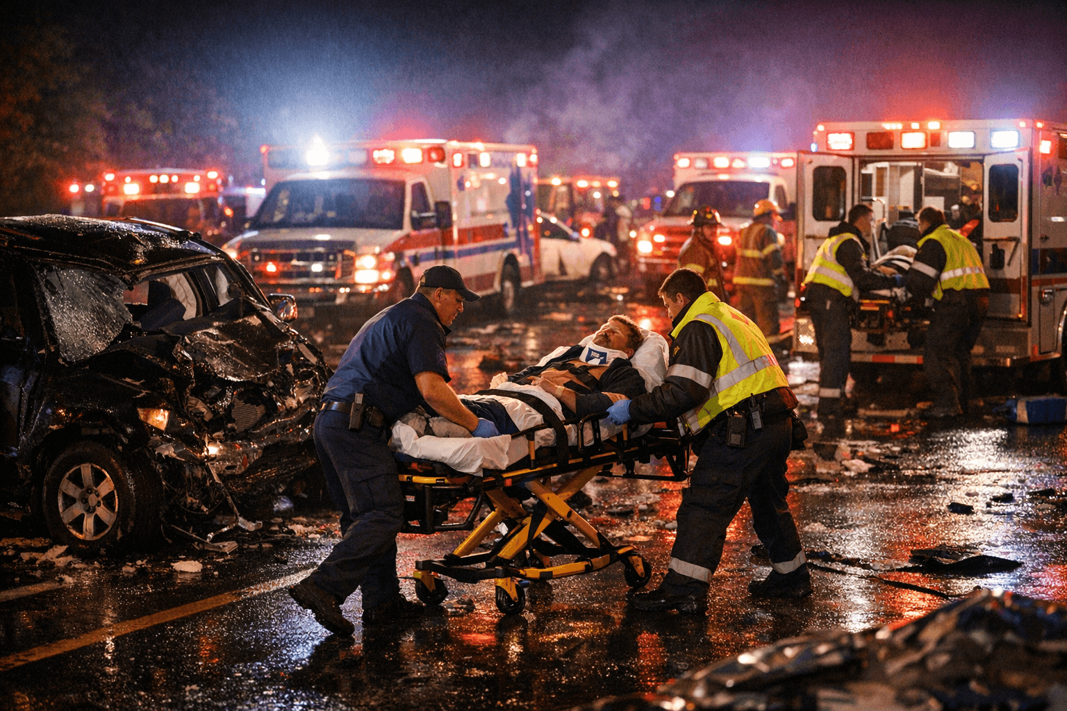 Five-Vehicle Crash in Guilford Township Requires Eight Ambulances