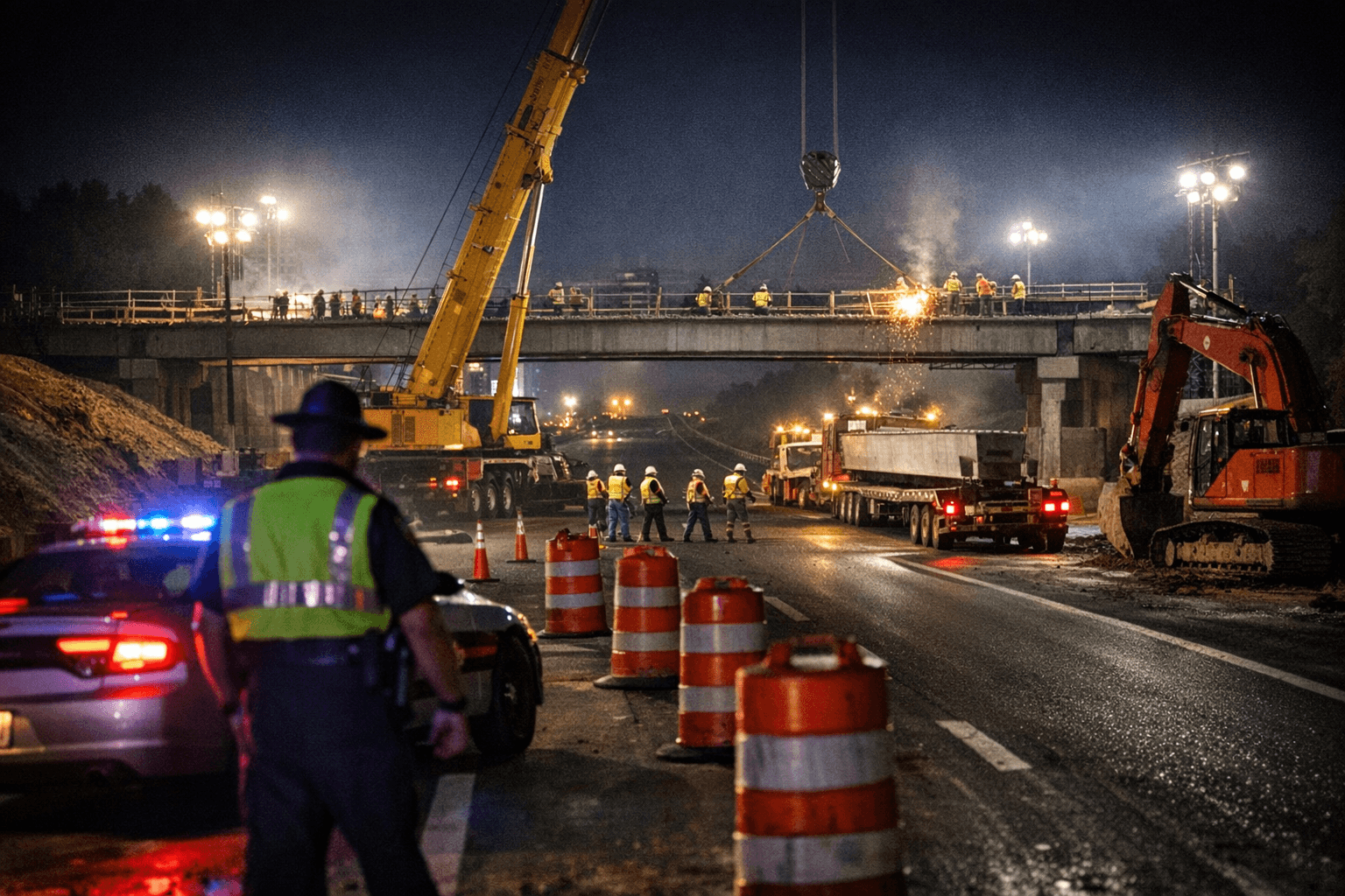 NCDOT Closes I-87 Overnight Near Knightdale for Complete 540 Construction