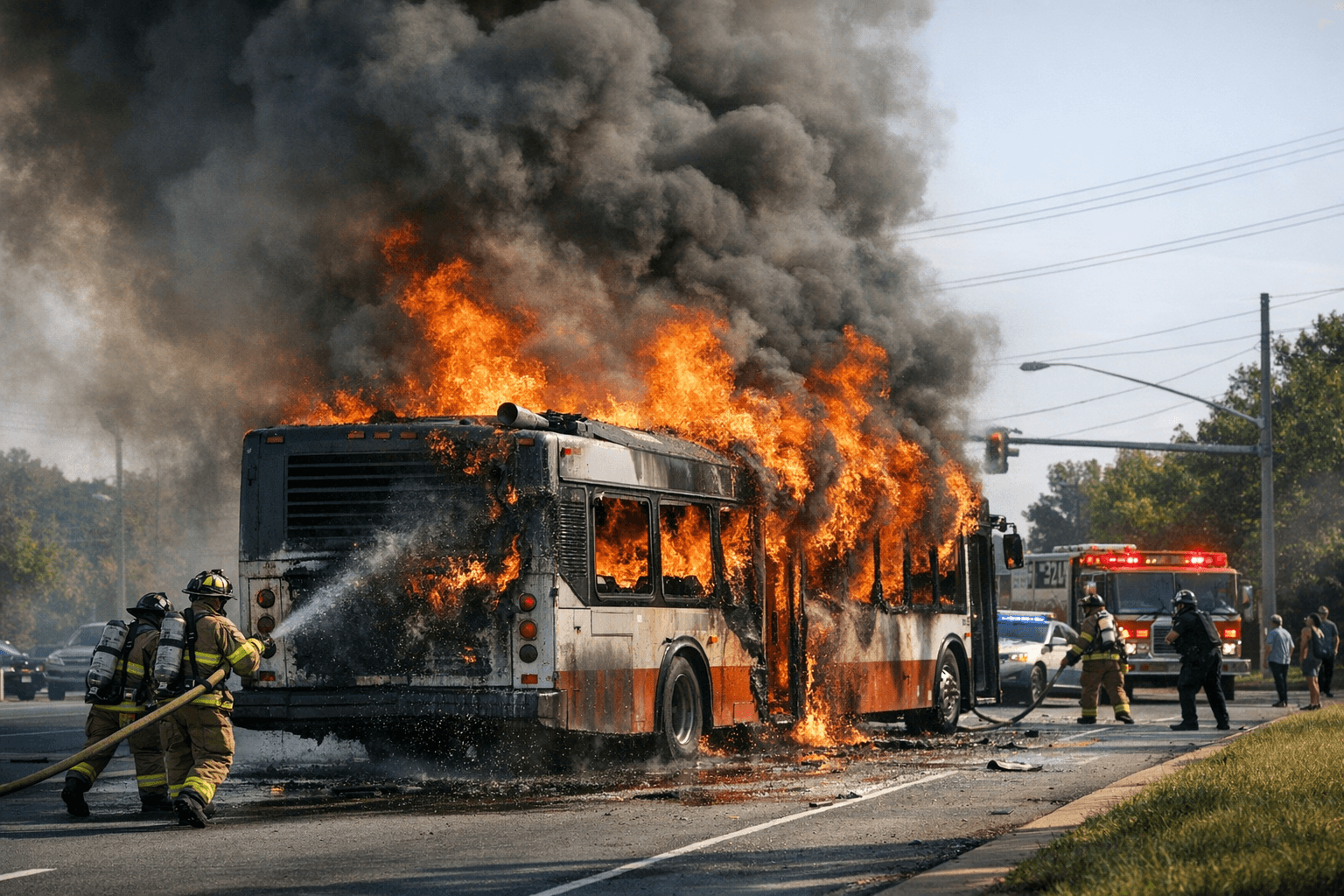 Greensboro Transit Bus Catches Fire on West Wendover Avenue, No Injuries Reported