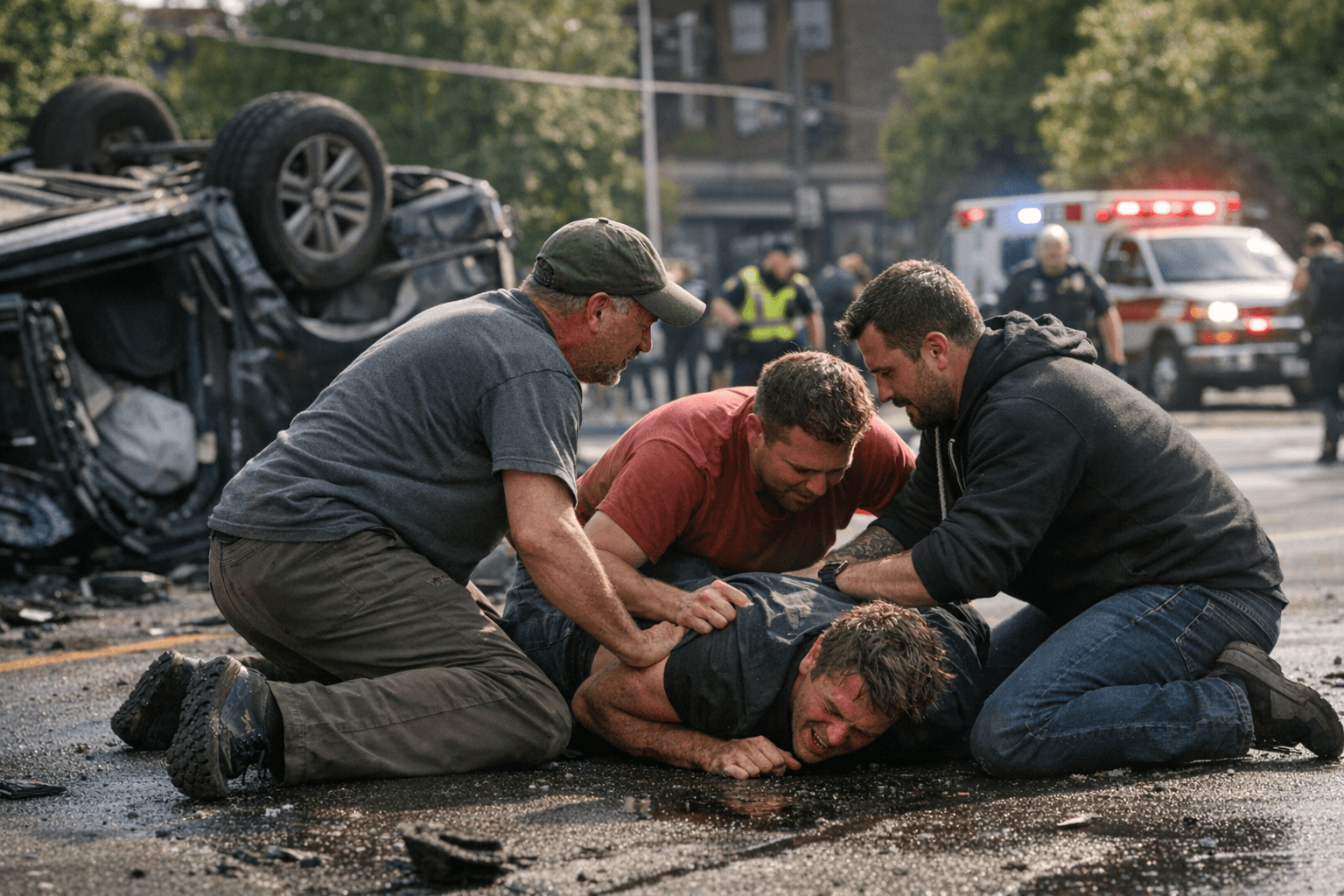 Bystanders Tackle Fleeing Driver After Rollover Crash Near UO Campus