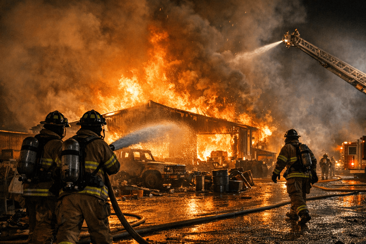 Mohawk Fire District Battles Four Emergencies in 24 Hours, Including Major Shop Fire