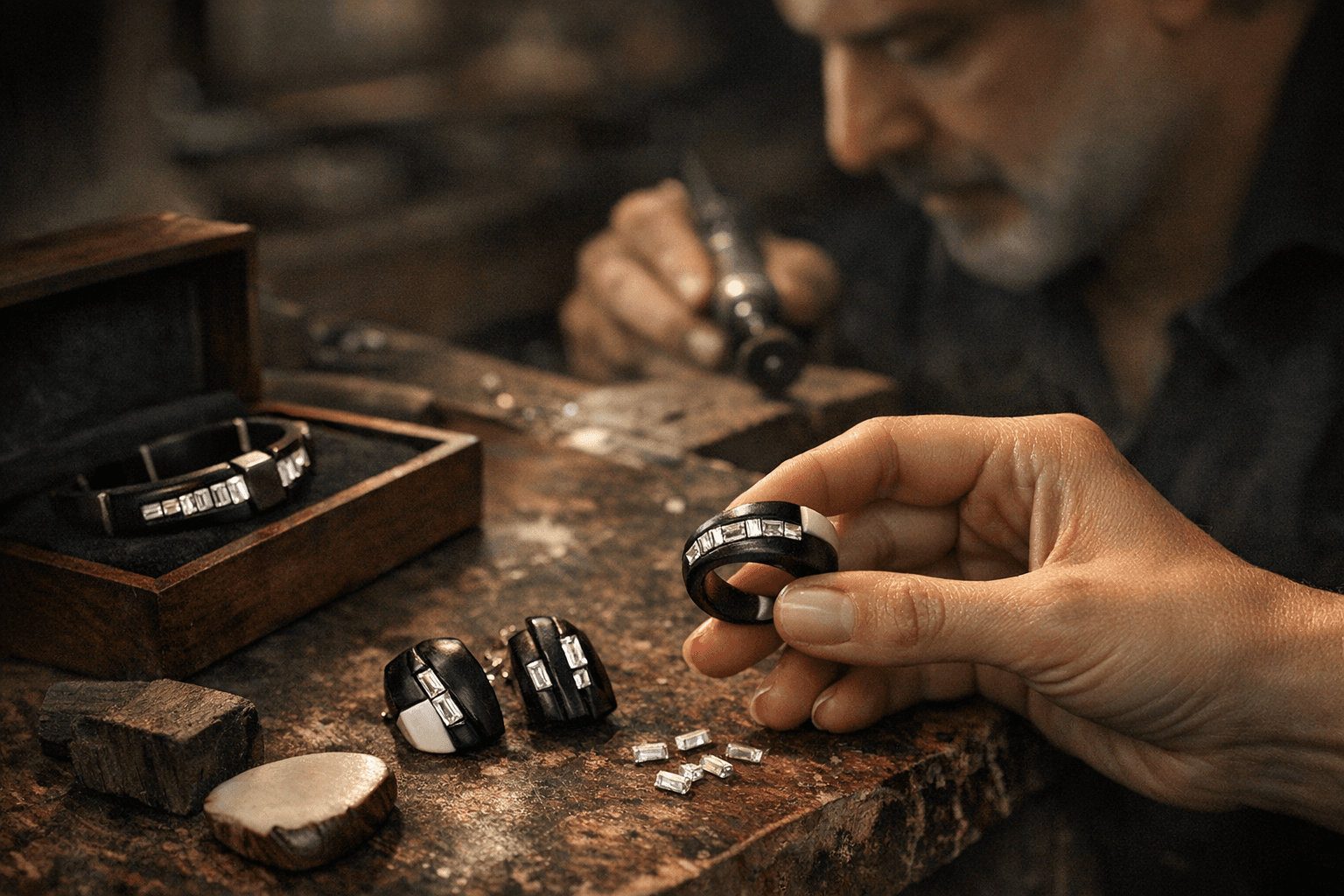 Wood and Diamonds Combine in a Collection Built Around Memory