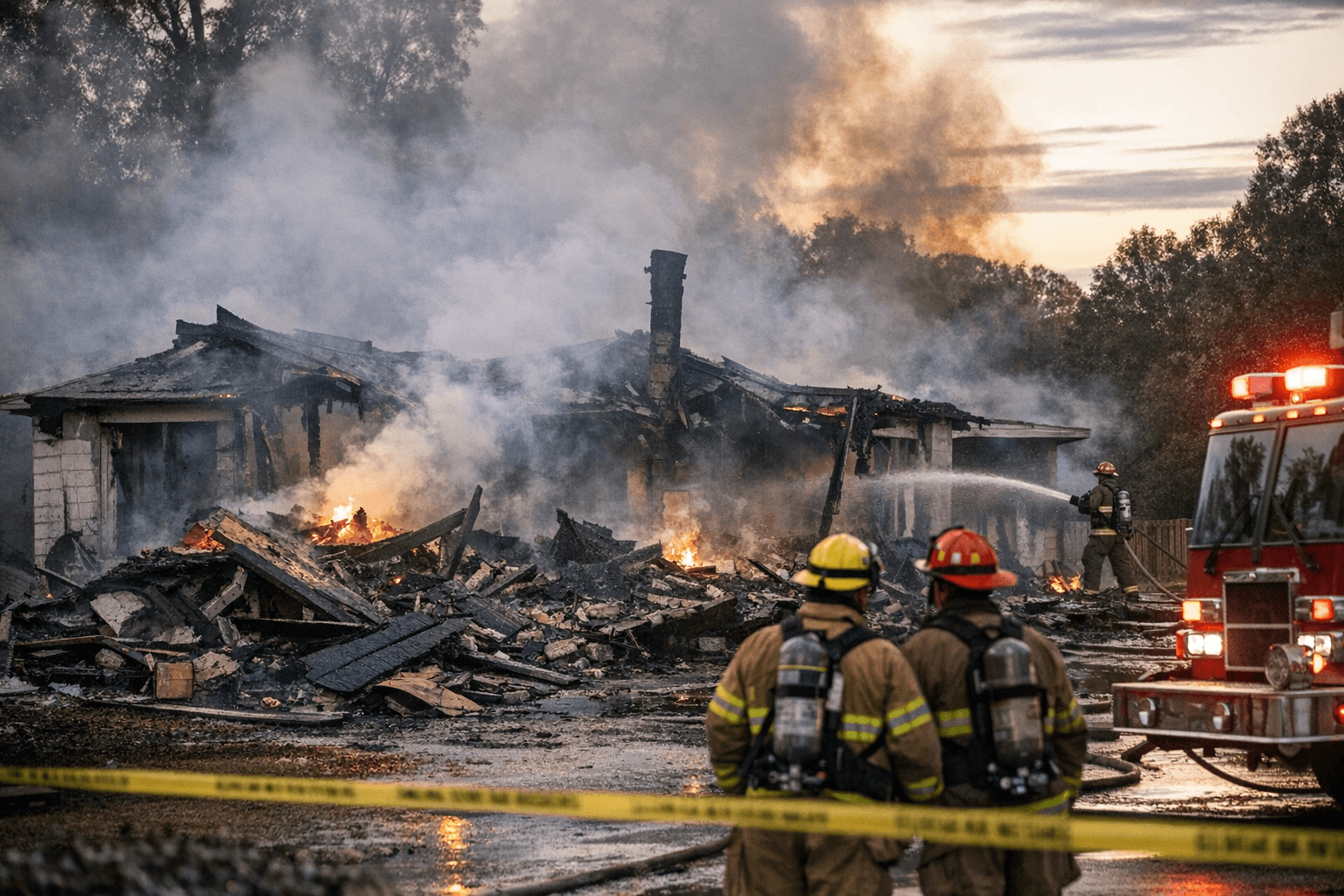 Spring Hill Home Destroyed by Fire, No Injuries Reported, Cause Under Investigation