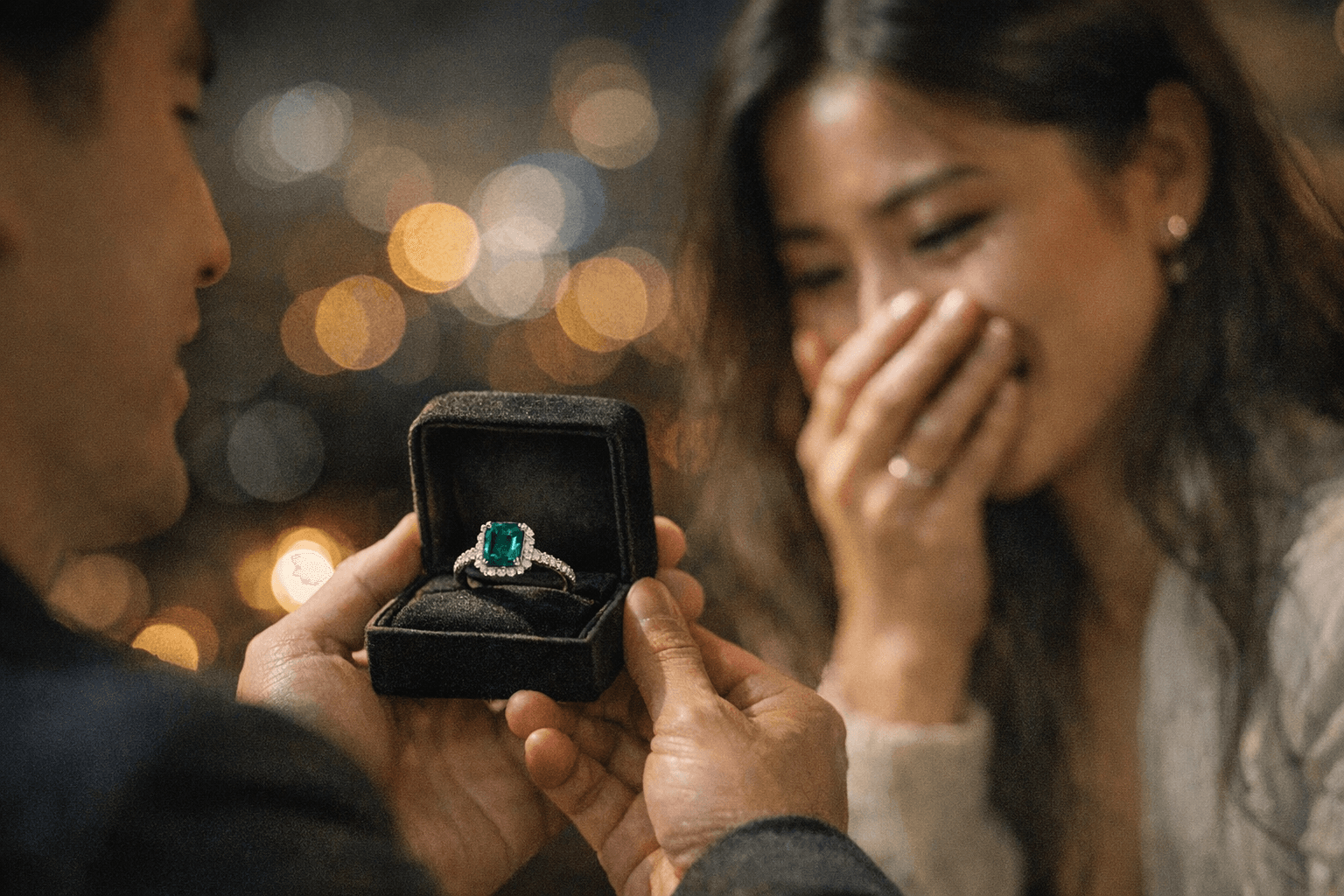 Viral AI Proposal Puts Emerald Engagement Ring Trend in Spotlight
