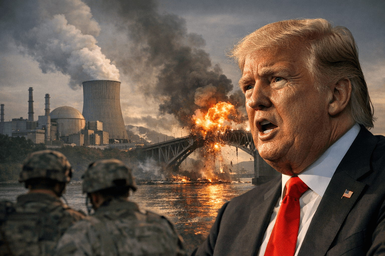 Trump Threatens Iran Power Plants, Bridges; Experts Warn of War Crimes