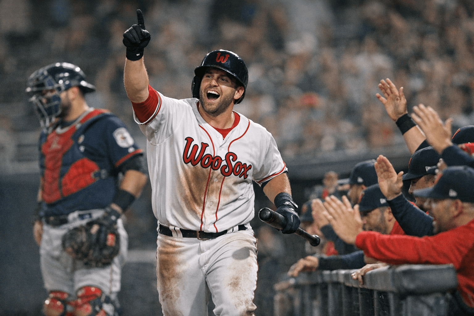 Mickey Gasper Homers Twice, Drives In Five to Power WooSox Win