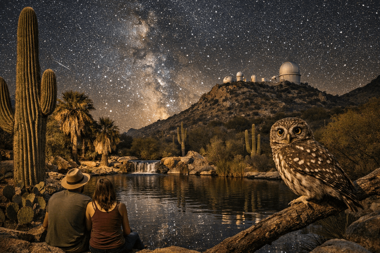Arizona Sonoran Desert City Dazzles With Owls, Oases, and Starry Skies