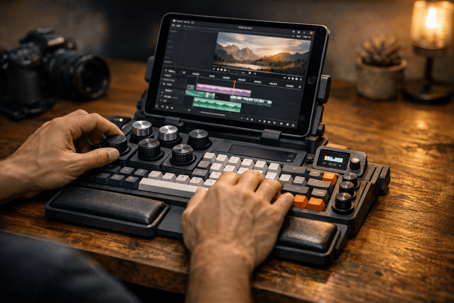 Modular Mechanical Keyboard Transformed Into a Full Compact Workstation