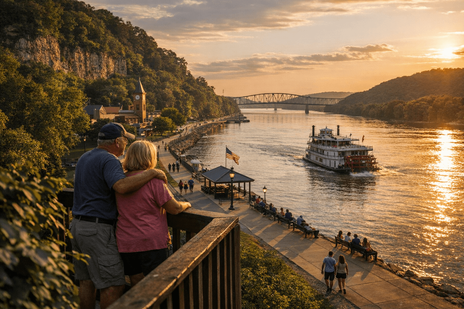 Explore Tell City's Riverwalk, Overlooks, and Ohio River Attractions