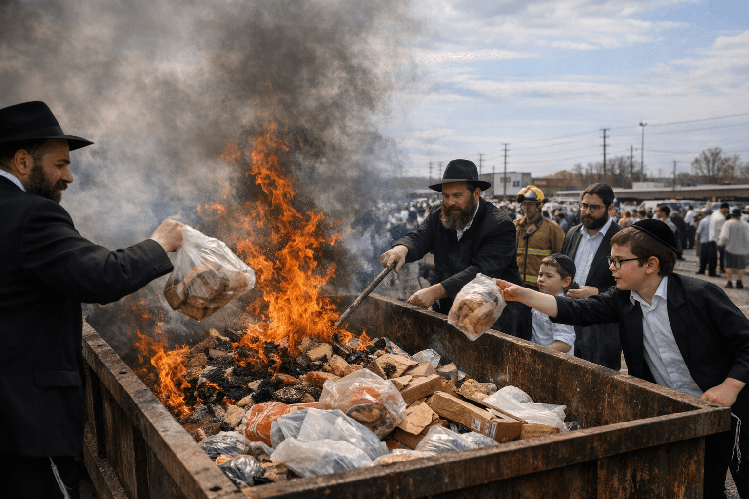Baltimore Jewish Community Marks Passover With Chametz Burning at New Location