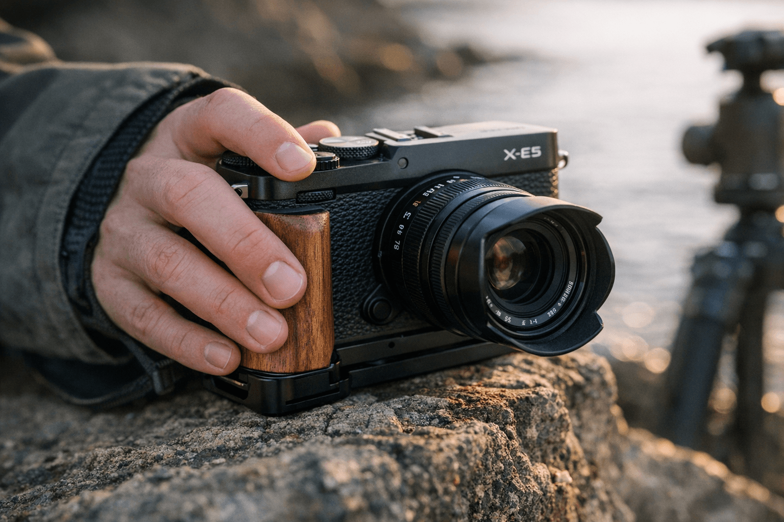 SmallRig's Wooden L-Grip Brings Arca-Swiss Compatibility to Fujifilm X-E5