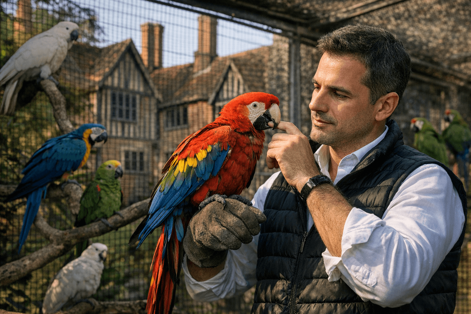 Hedge Fund Manager Cares for 160 Parrots Alongside High-Finance Career