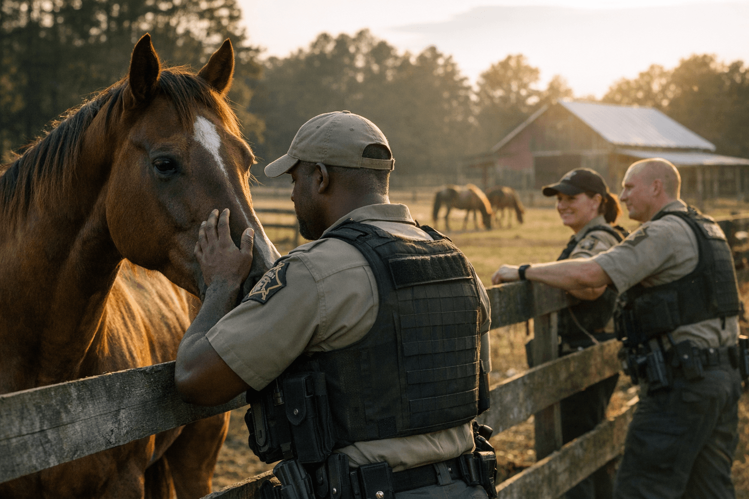 Wake County Sheriff's Office Partners With Horses to Support Deputy Mental Health