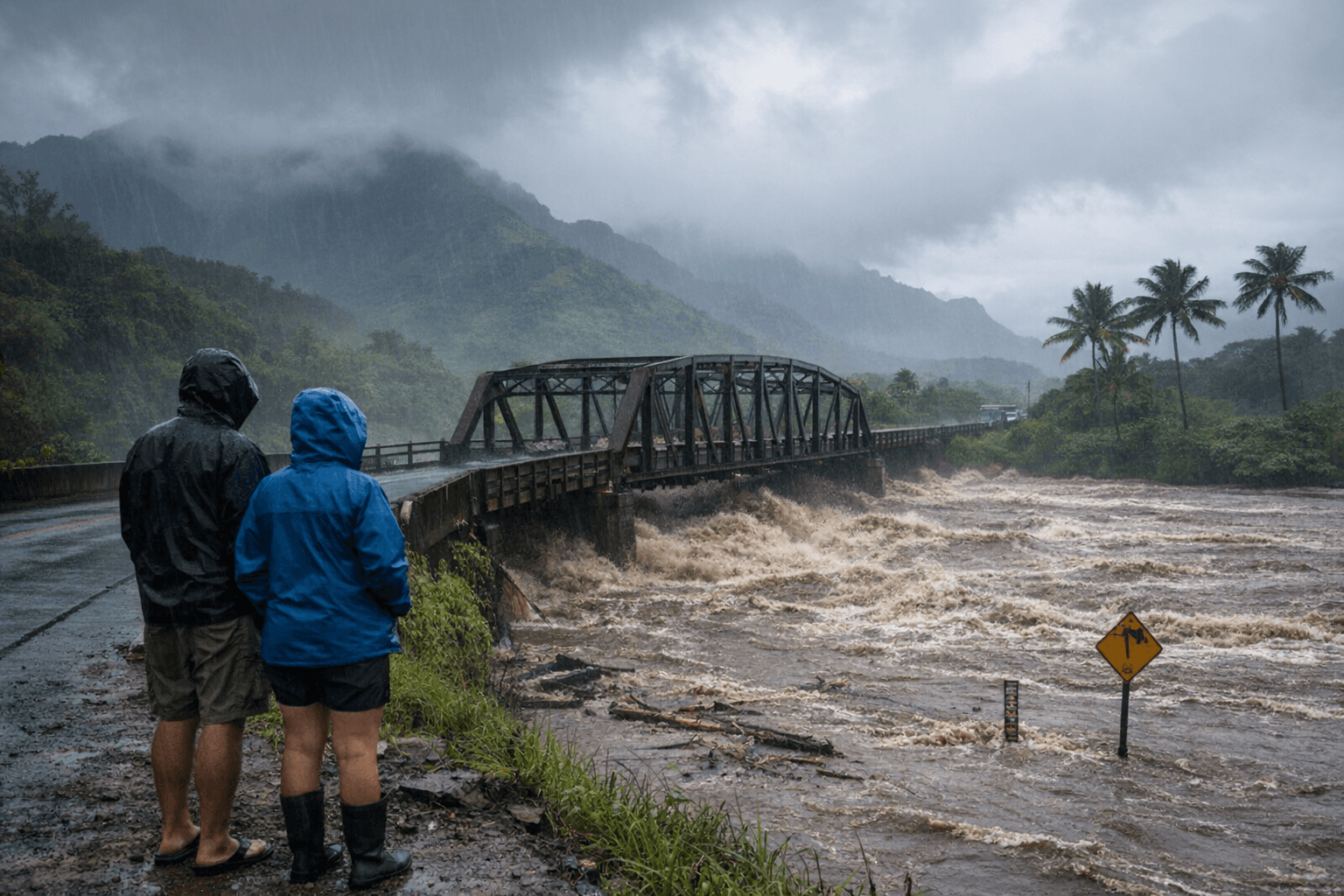 Kauai Faces Flash Flood Risk as Tropical Moisture Returns Midweek