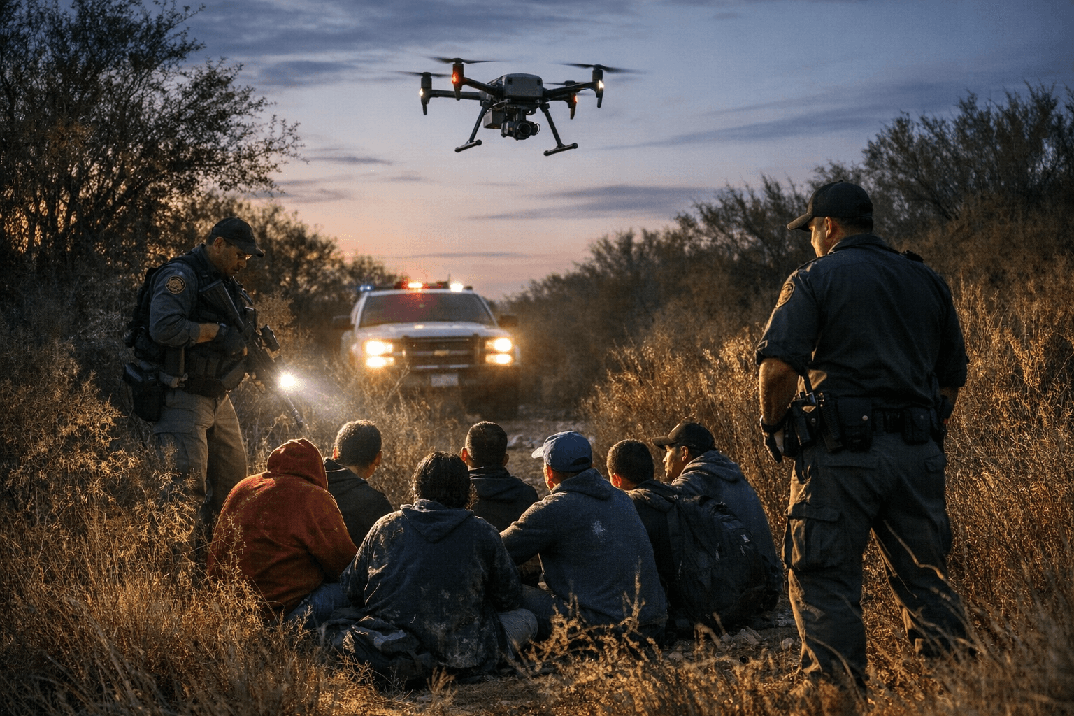 Border Patrol Drones Locate, Apprehend Seven Migrants Near Del Rio