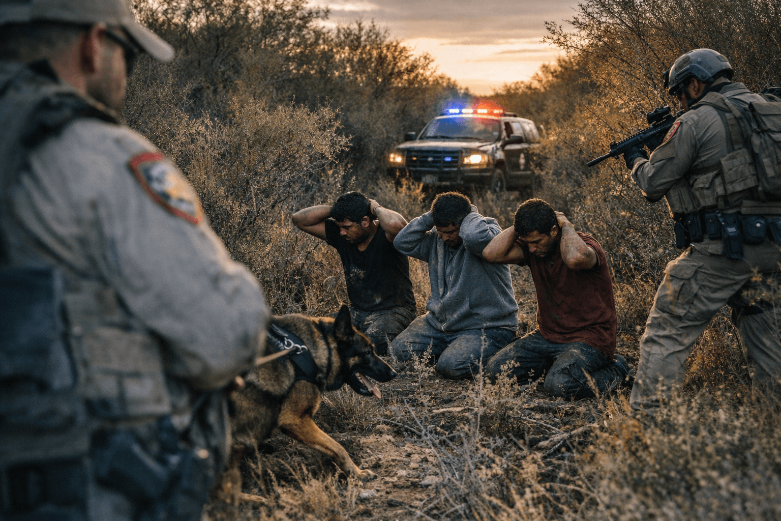DPS Canine Team Tracks Three Undocumented Migrants Across Six Miles of Brush